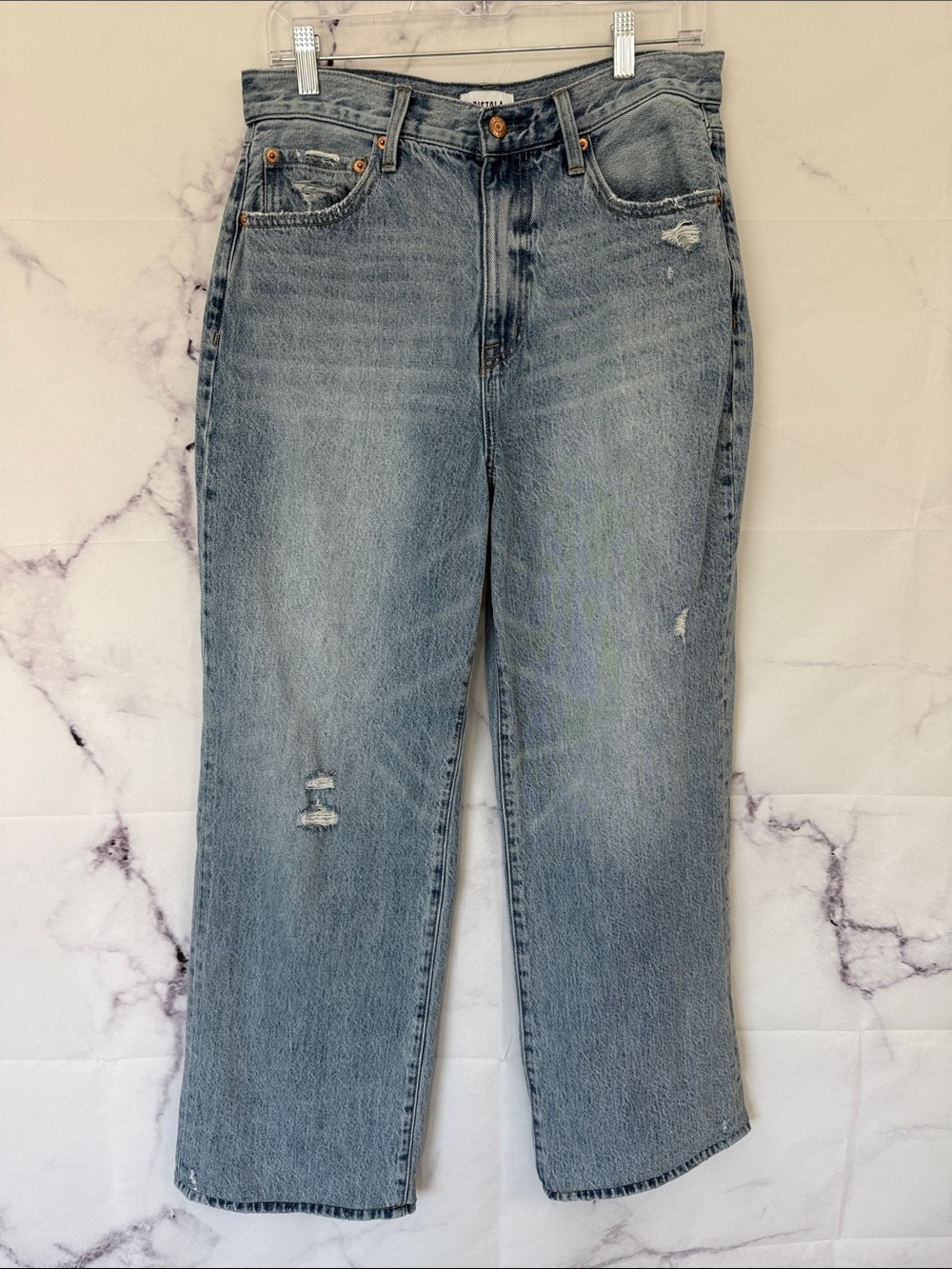 PISTOLA Relaxed Straight Leg Distressed Grayson Jeans Size 29 - Picture 5 of 16